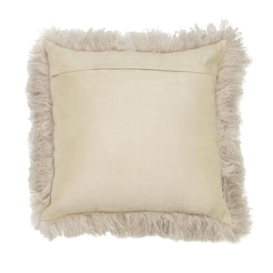 Mongolian Sheepskin Cushion - Fawn 50cm
