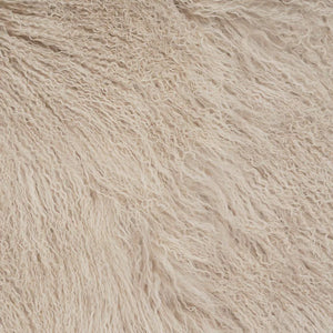 Mongolian Sheepskin Cushion - Fawn 50cm