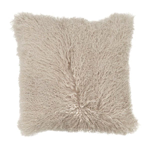 Mongolian Sheepskin Cushion - Fawn 50cm