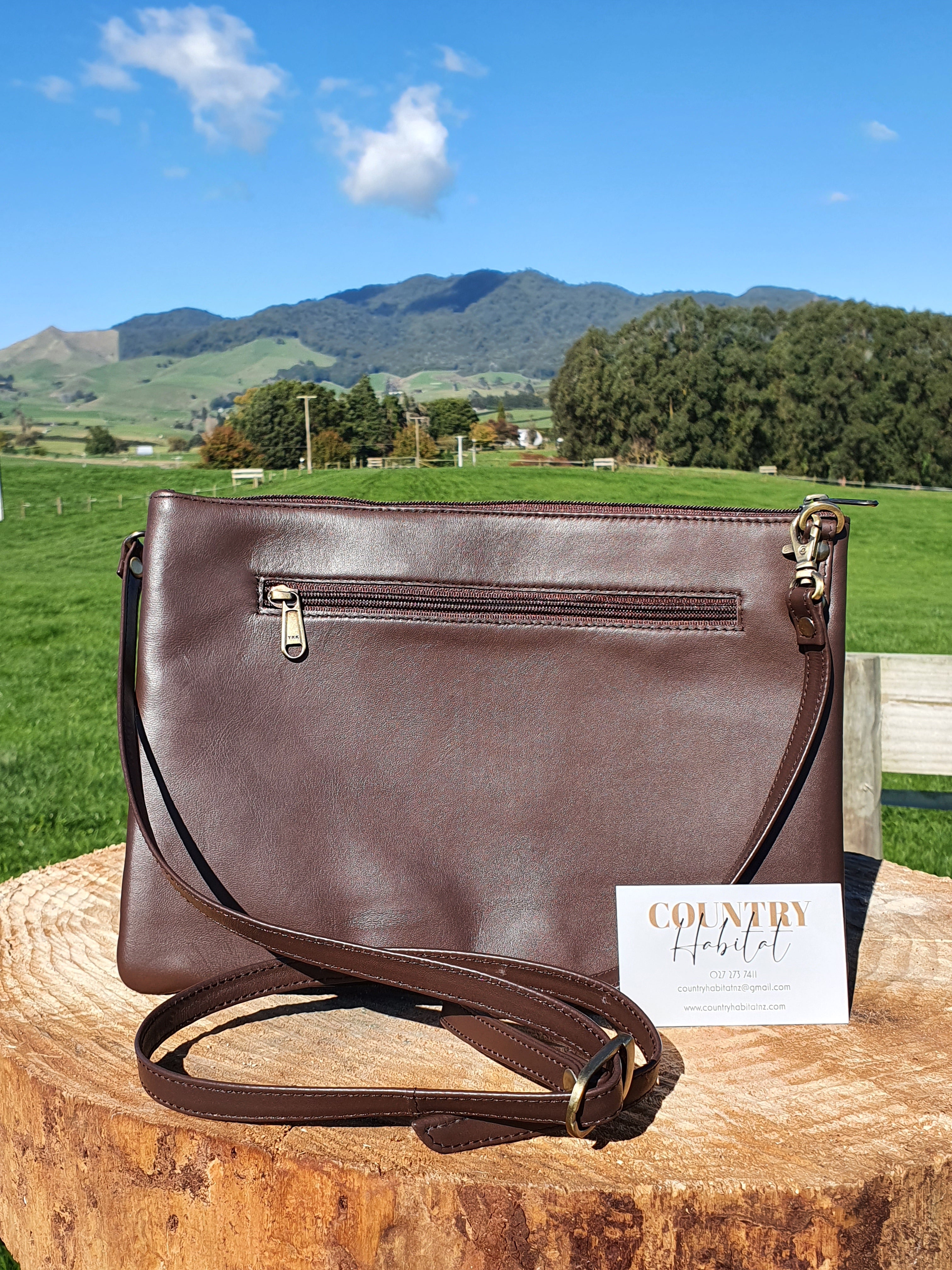 The Edmonton - Woven Leather Medium Sling Bag