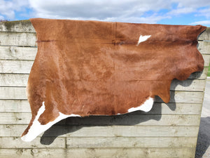 Natural Brazilian Cowhide - Mocha & Ivory