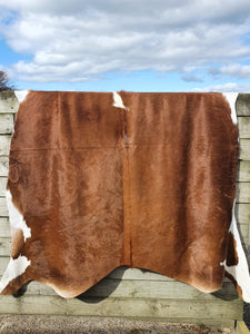 Natural Brazilian Cowhide - Mocha & Ivory