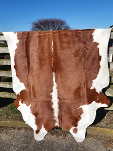 Natural Brazilian Cowhide  - Mocha & Ivory - This is a second.