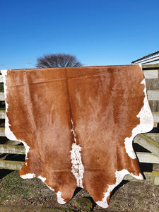 Natural Brazilian Cowhide - Mocha & Ivory