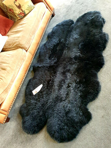 NZ Longwool Quarto Sheepskin Rug - Black