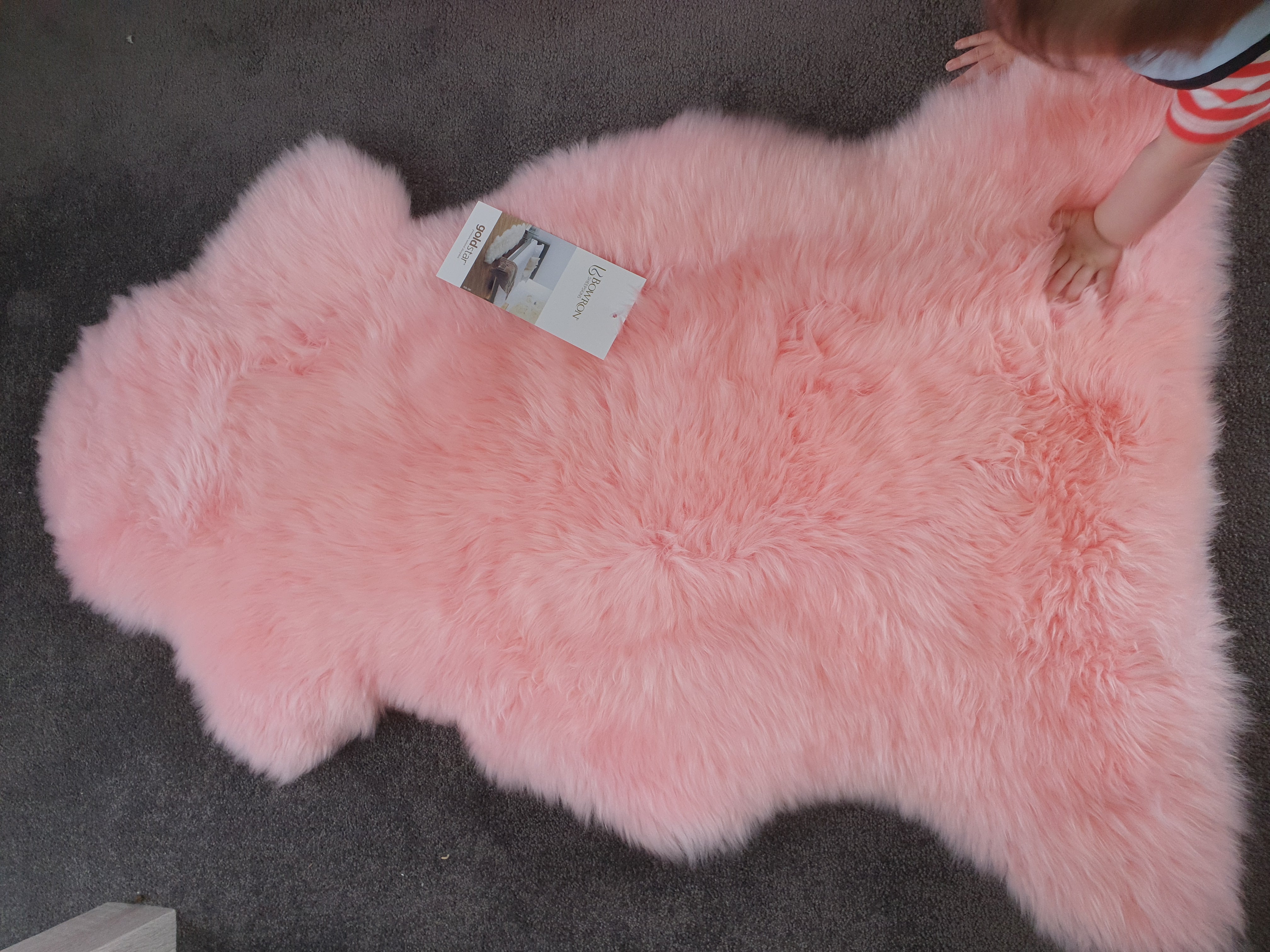 NZ Longwool Sheepskin by Bowron - Candy Floss