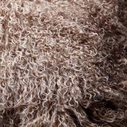 Mongolian Sheepskin Rug - Camel