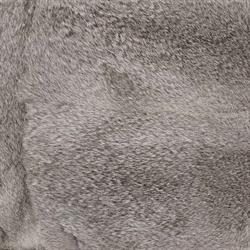 Real Rabbit Fur Lumbar Cushion - Grey